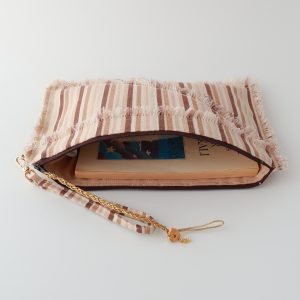 Saçaklı Keten Clutch